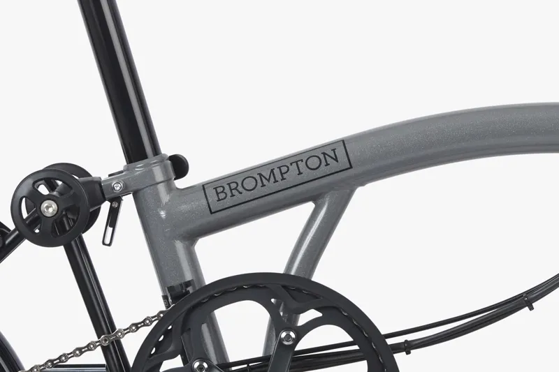 Brompton Electric P Line Urban Mid Folding Bike 2023 in Storm Grey-6